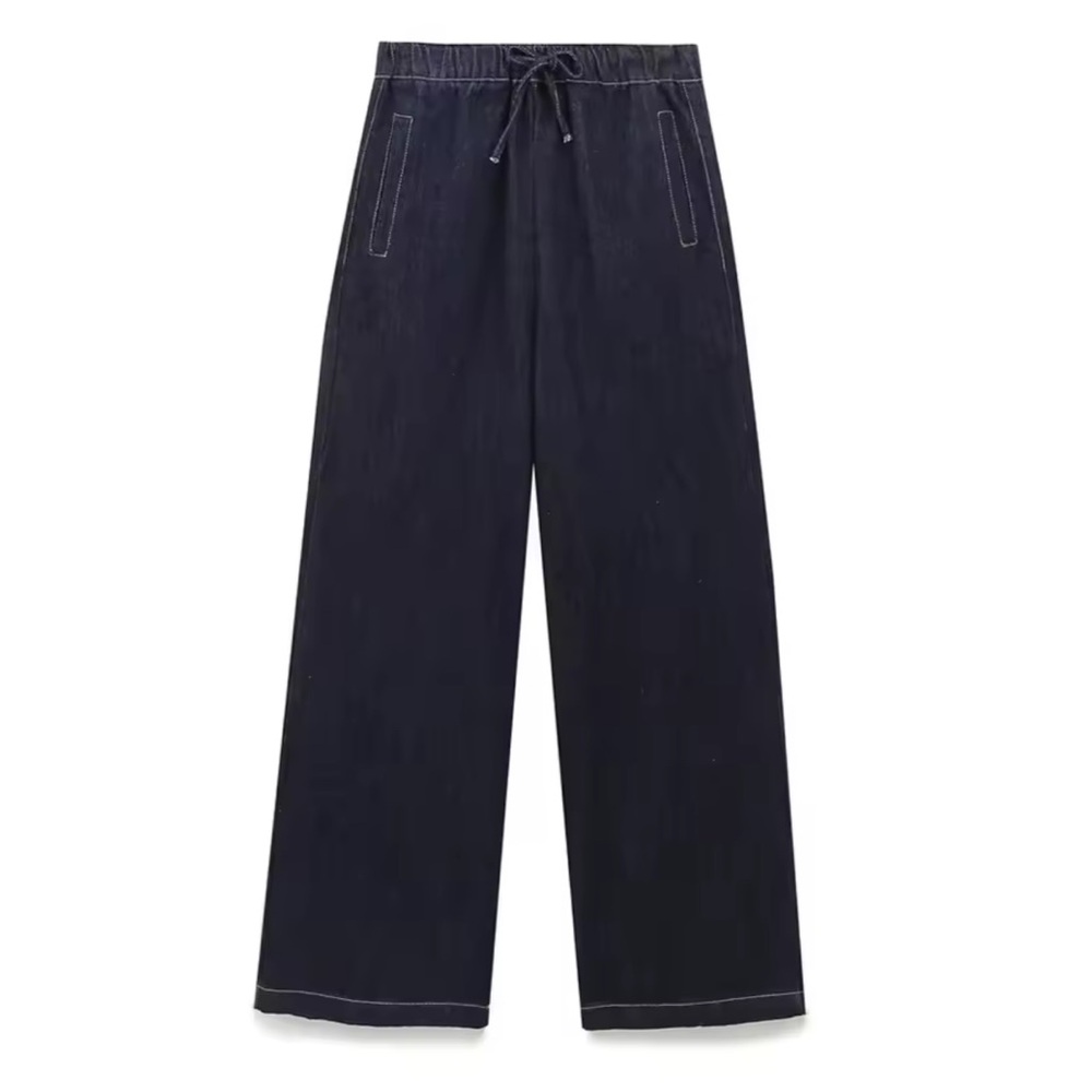 Zara drawstring wide leg trousers